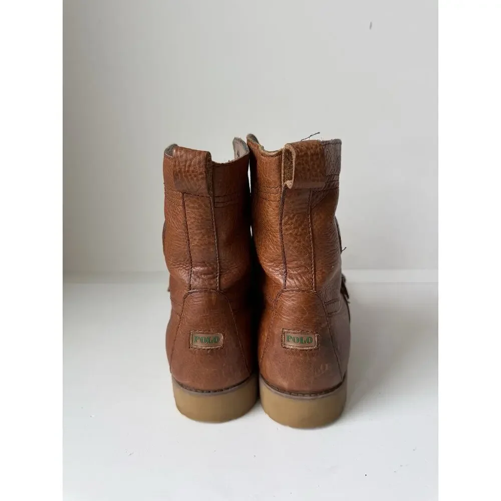 Polo Ralph Lauren Ranger Leather Buckle Boots - Men's Size 12 D Brown